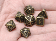 Critlings 7pc Mini RPG Set - Dark Gold
